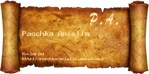 Paschka Aniella névjegykártya
